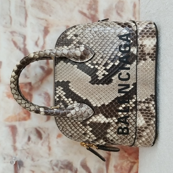 New BALENCIAGA Ville XXS Python Top Handle Bag - Picture 4 of 12